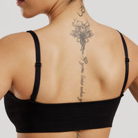 Motion Seamless Straight Neck Bra | Black