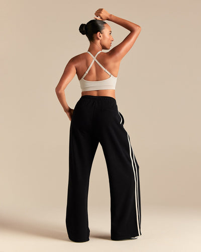 Comfort Lightweight Contrast Joggers | Black