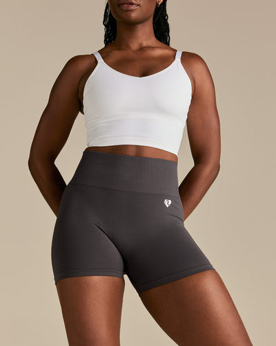 Power Seamless Scrunch Shorts | Graphite