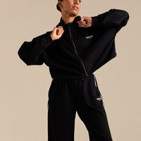 Comfort Lightweight Draw Hem Hoodie | Black