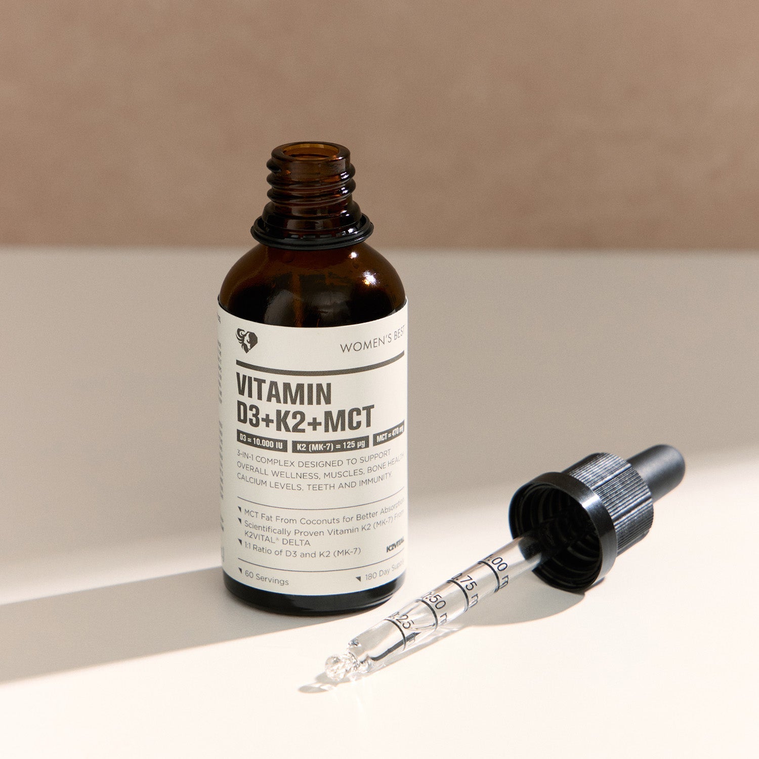 Vitamin D3 + K2 + MCT 10000IE Tropfen