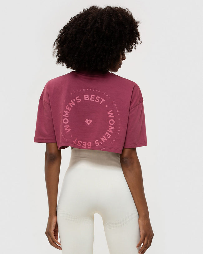 Comfort Oversized Cropped Short Sleeve T-Shirt | Canyon Rose