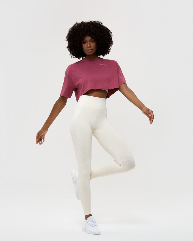Comfort Oversized Cropped Short Sleeve T-Shirt | Canyon Rose