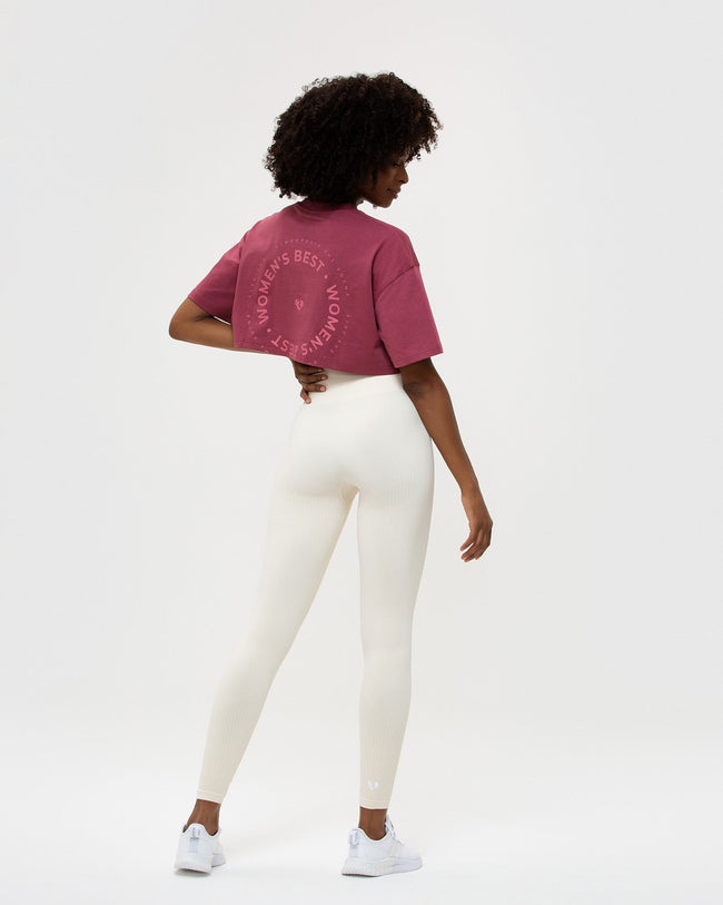 Comfort Oversized Cropped Short Sleeve T-Shirt | Canyon Rose