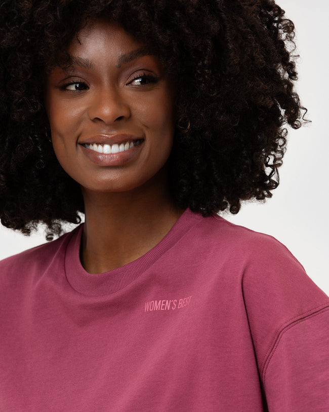 Comfort Oversized Cropped Short Sleeve T-Shirt | Canyon Rose
