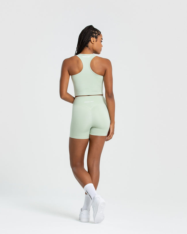 Essential Crop Tank Top | Tea Green