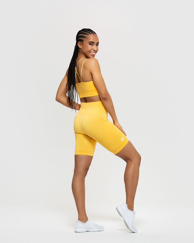 Power Seamless Cycling Shorts | Sorbet Orange