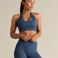 Motion Seamless Halter Bra | Blueberry