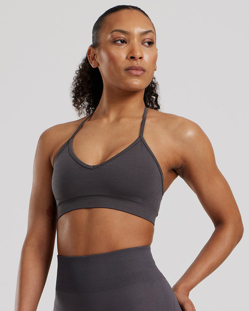 Define Seamless Halter Neck Bra | Graphite