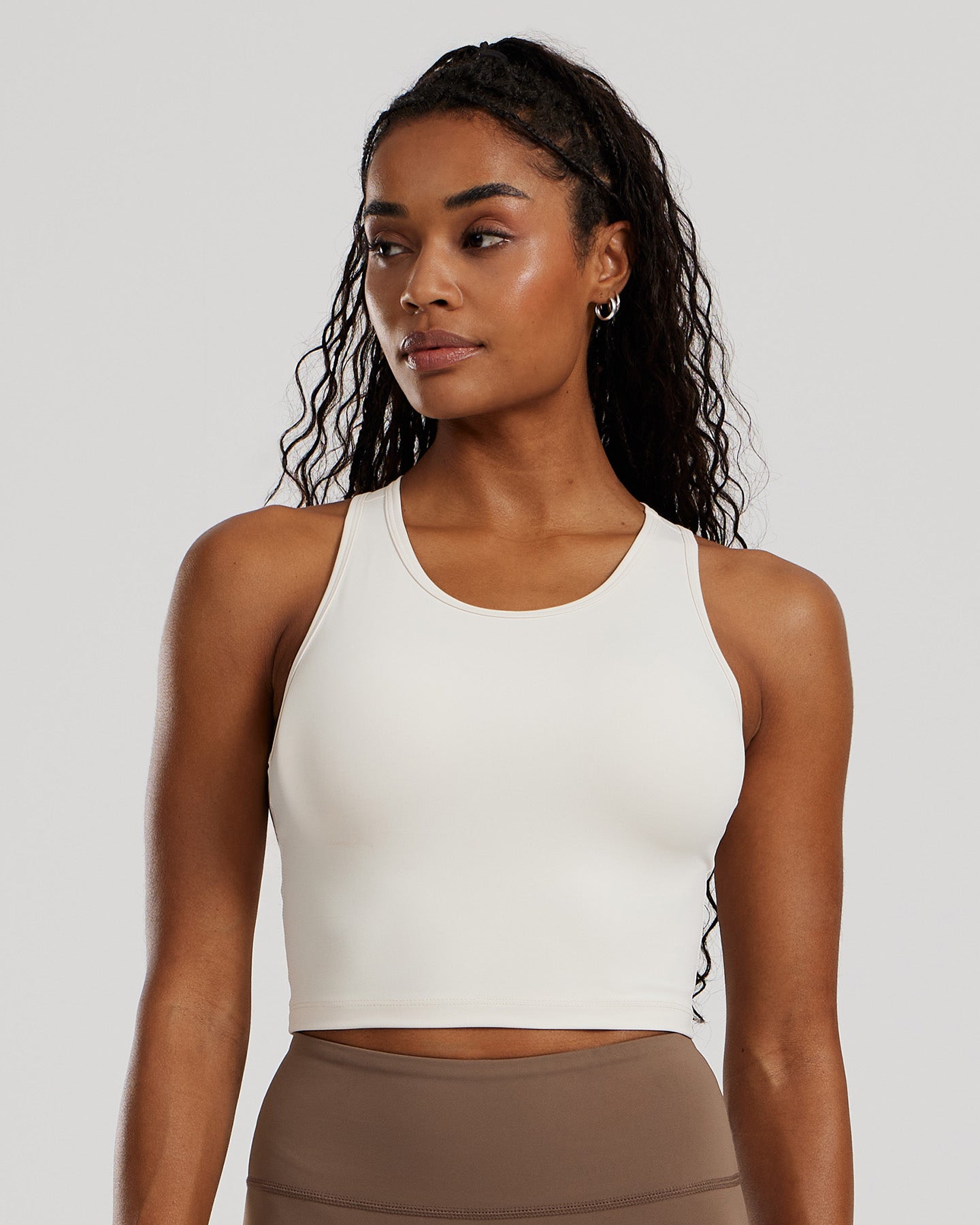 Essential Crop Tank Top | Off White