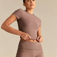 Cotton Contour Short Sleeve T-Shirt | Mocha