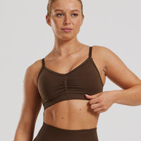 Define 2.0 Seamless Scrunch Bralette | Cocoa