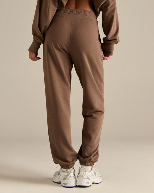 Comfort Cuffed Hem Joggers | Milk Chocolate