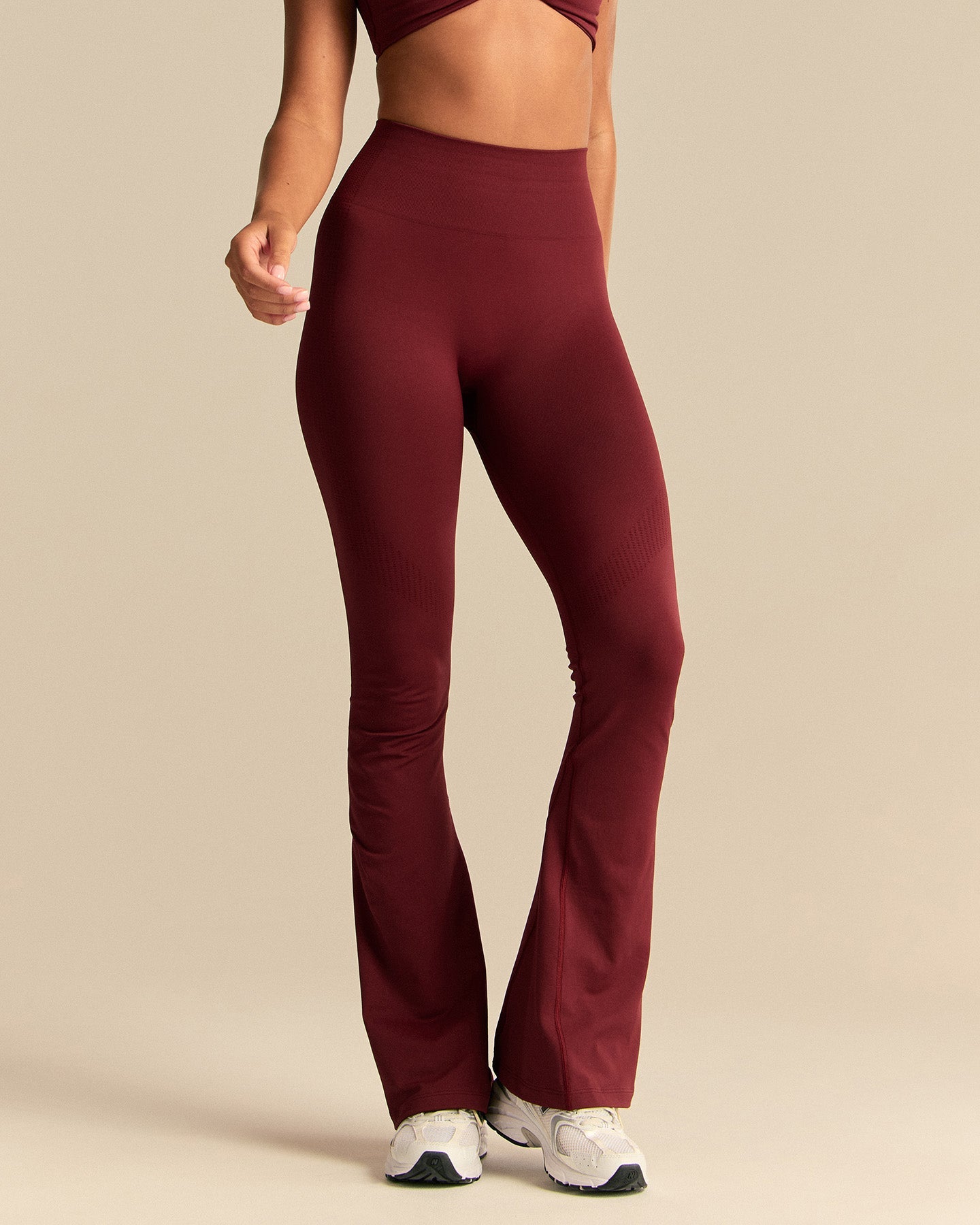 Power High Waist Flared Leggings | Oxford Red (1/6)