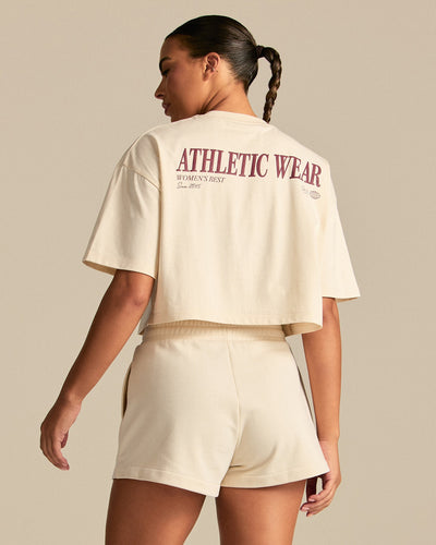 Comfort Athletic Club Cropped T-Shirt | Off White (1/6)