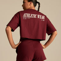Comfort Athletic Club Cropped T-Shirt | Oxford Red (1/6)