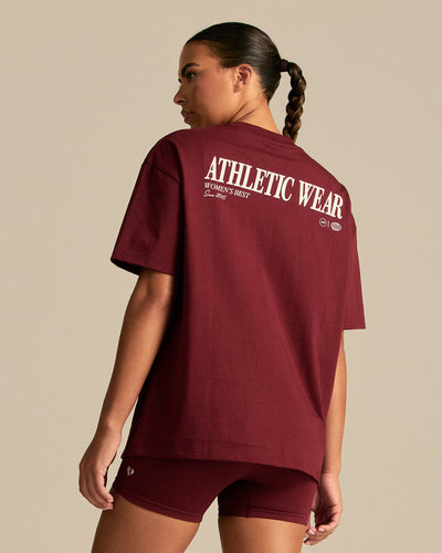 Comfort Athletic Club Oversized T-Shirt | Oxford Red (1/6)