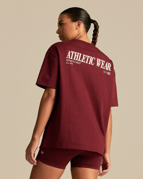 Comfort Athletic Club Oversized T-Shirt | Oxford Red