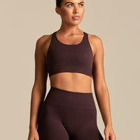 Power Adjustable Sports Bra | Cafe Noir (1/6)