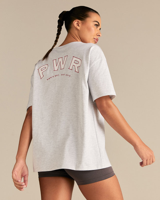 Comfort PWR Oversized Short Sleeve T-Shirt | Light Grey Marl