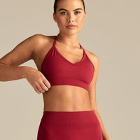Define 2.0 Halter Neck Bra | True Red