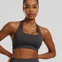 Motion Seamless Racer Back Bra | Graphite