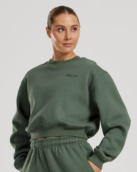 Comfort Cropped Crew Neck | Sage