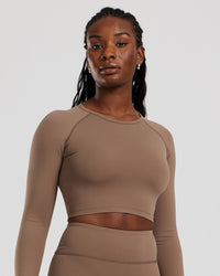 Essential Long Sleeve Crop Top | Caribou