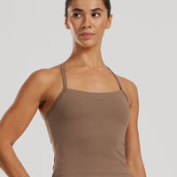 Essential Built-In Bra Midi Tank | Caribou