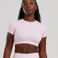 Motion Seamless Short Sleeve Crop Top | Quartz