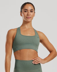 Motion Seamless Racer Back Bra | Sage