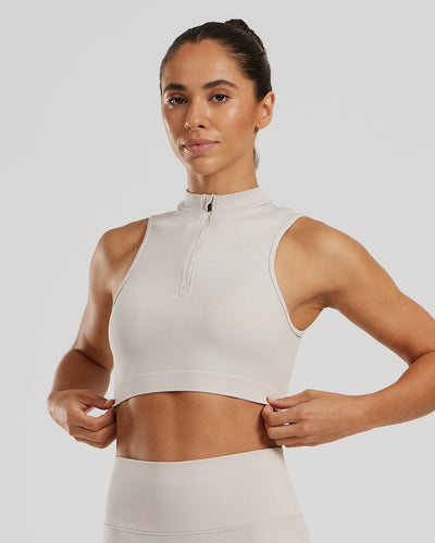 Motion Seamless 1/4 Zip Tank | Stone