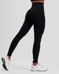 Power Seamless Scrunch Leggings | Black