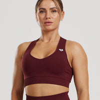 Power Seamless Sweetheart Bra | Dark Cherry