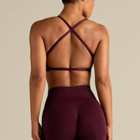 Define 2.0 Seamless Cross Back Bra | Merlot