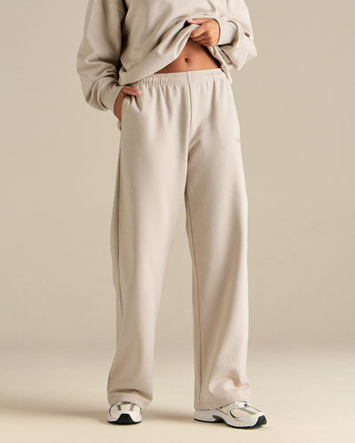 Comfort Cozy Straight Leg Joggers | Stone