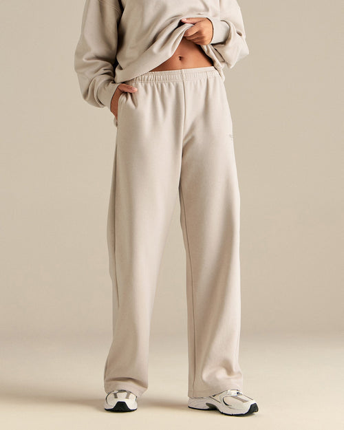 Comfort Cozy Straight Leg Joggers | Stone