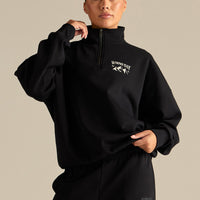Comfort Outdoor 1/4 Zip Graphic Sweat | Black