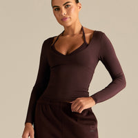 Smooth Contour Long Sleeve Reversible T-Shirt | Cafe Noir