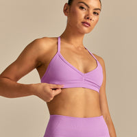 Define 2.0 Scrunch V-Neck Bra | Vivid Orchid