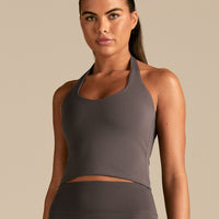 Essential Halter Tank | Slate Grey