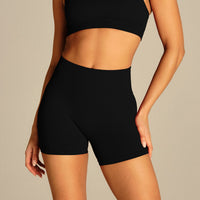 Power Enhanced High Waist Shorts | Black
