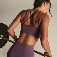 Power Seamless Adjustable Sports Bra | Dusk Plum