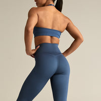 Motion Seamless Halter Bra | Blueberry