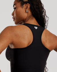 Essential Crop Tank Top | Black