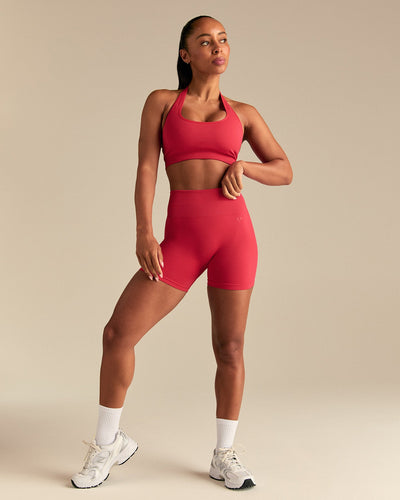 Power Seamless Scrunch Shorts | Spicy Red