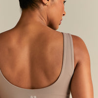 Essential Built-In Bra Scoop Back Tank | Buff