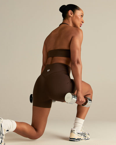 Essential High Waist Shorts | Cocoa
