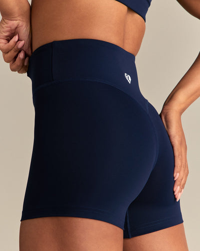Essential High Waist Shorts | Sapphire Blue