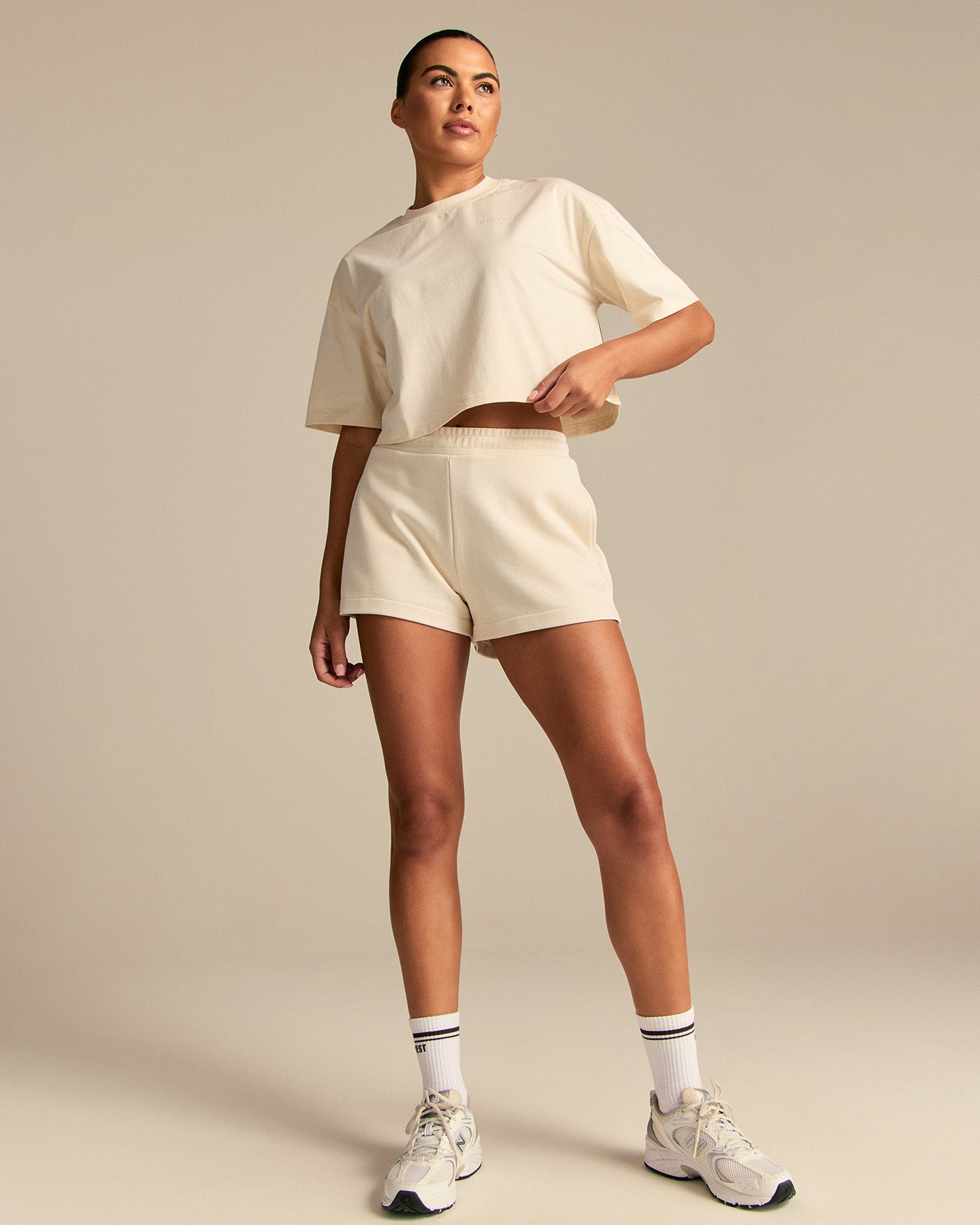 Comfort Athletic Club Cropped T-Shirt | Off White (2/6)